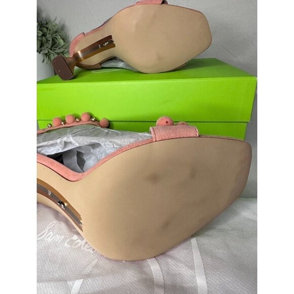 Sam Edelman Luella Canyon Clay Beaded Dress Sandals 7.5 High Heel Ankle Strap - Picture 15 of 16